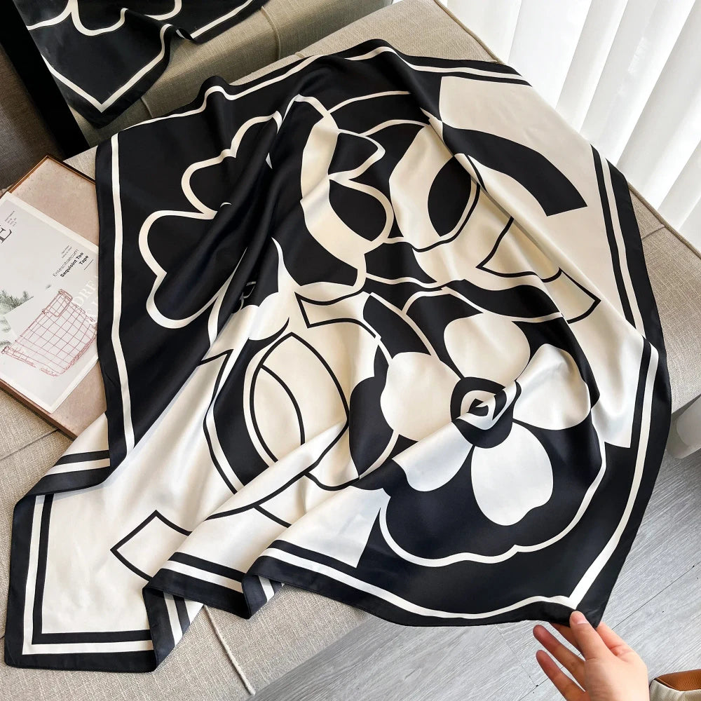 Satin Twill Square Scarf