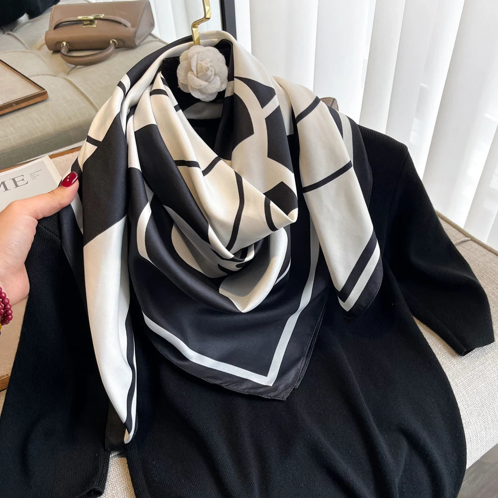 Satin Twill Square Scarf