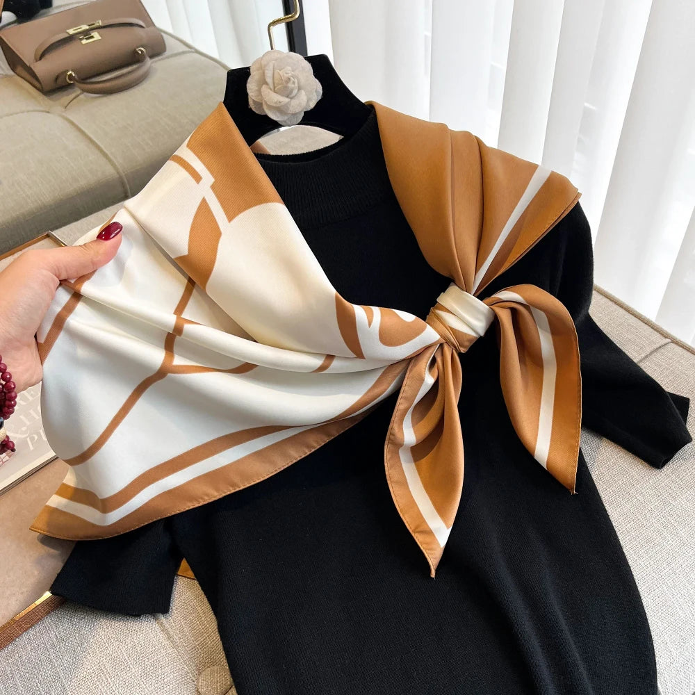 Satin Twill Square Scarf