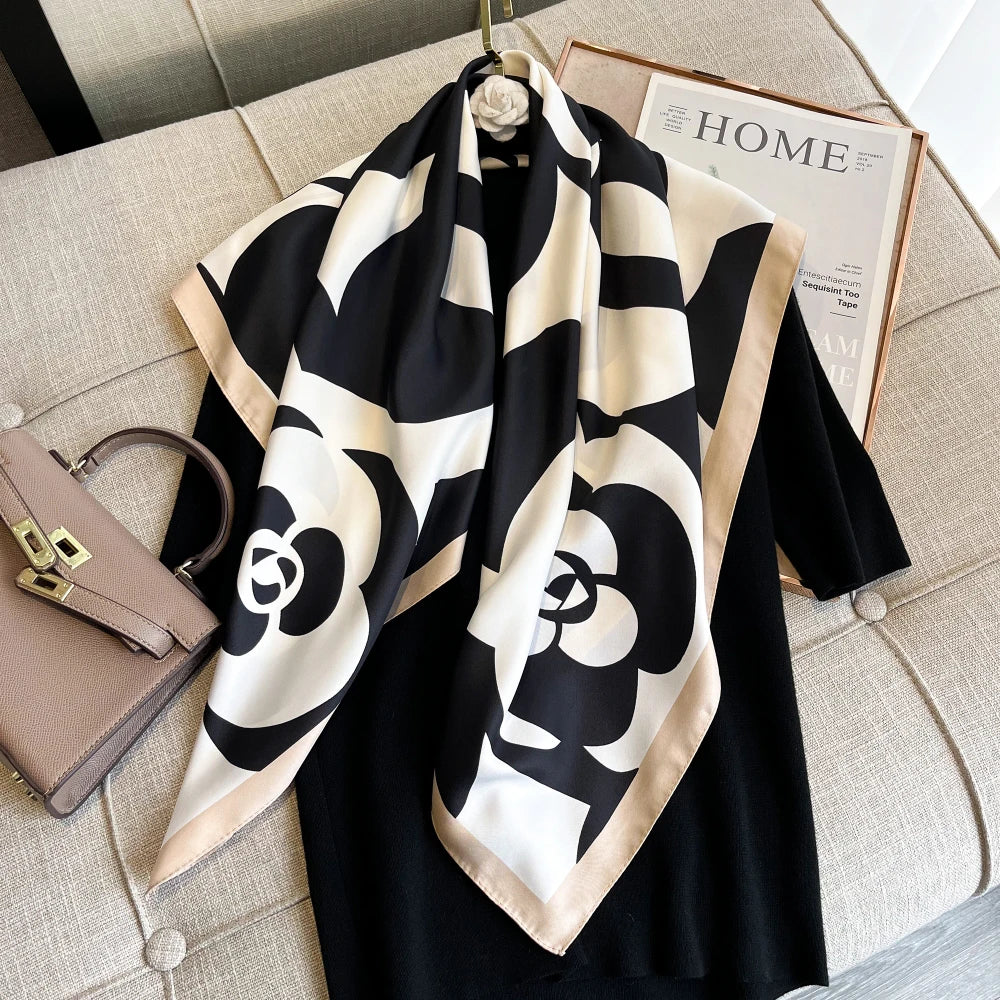 Satin Twill Square Scarf