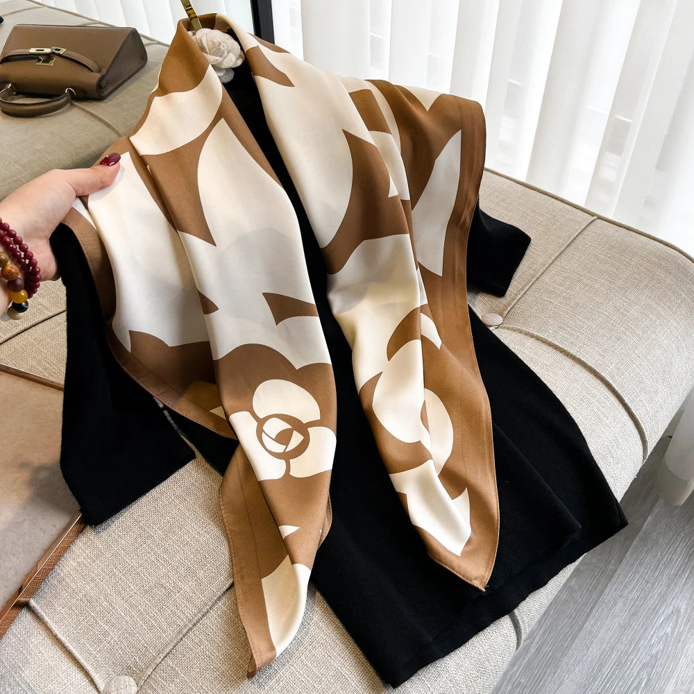 Satin Twill Square Scarf